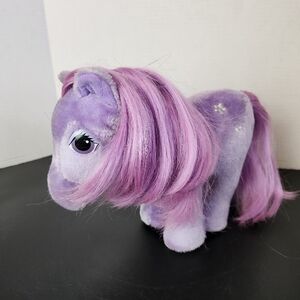 80s vintage My Little Pony plush Blossom purple w white Flowers Vintage MLP G1
